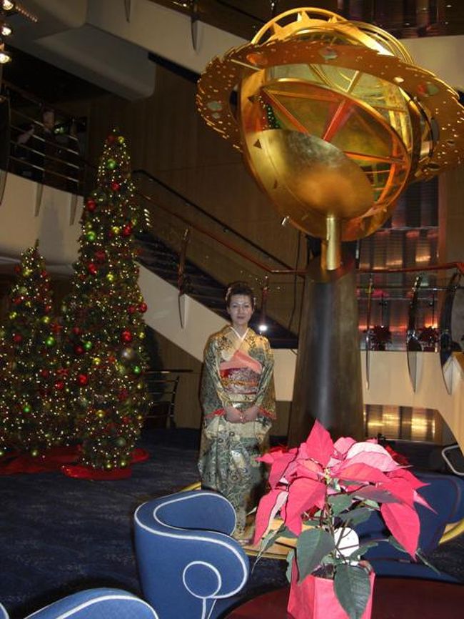 アトリウムで記念撮影