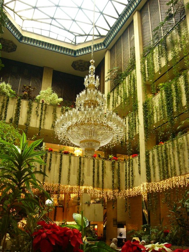 ホテルのロビー内です。吹き抜けで開放感がありますね。