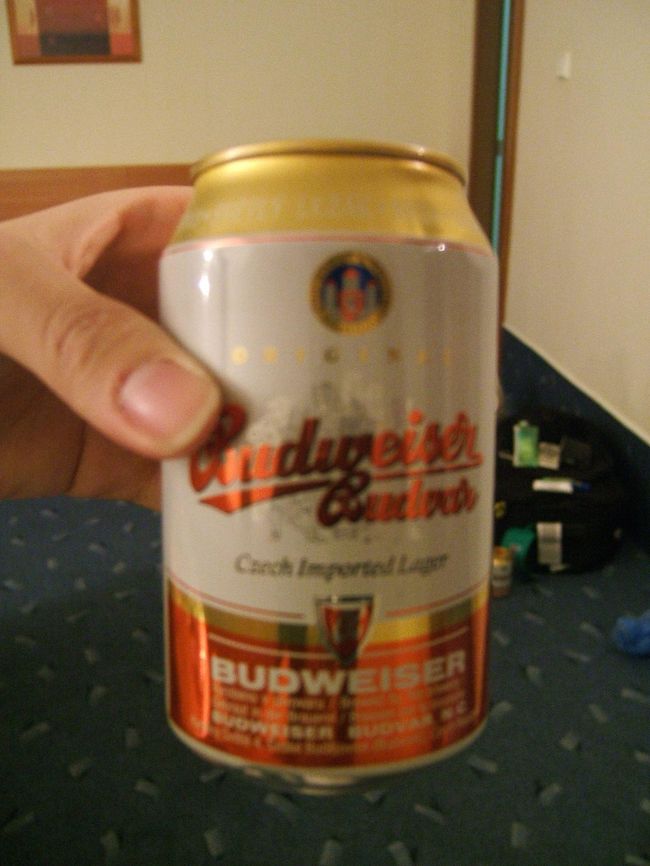 ホテルでもスーパーで買ってきたビールを飲みました！<br />本場のバドワイザーです(笑)