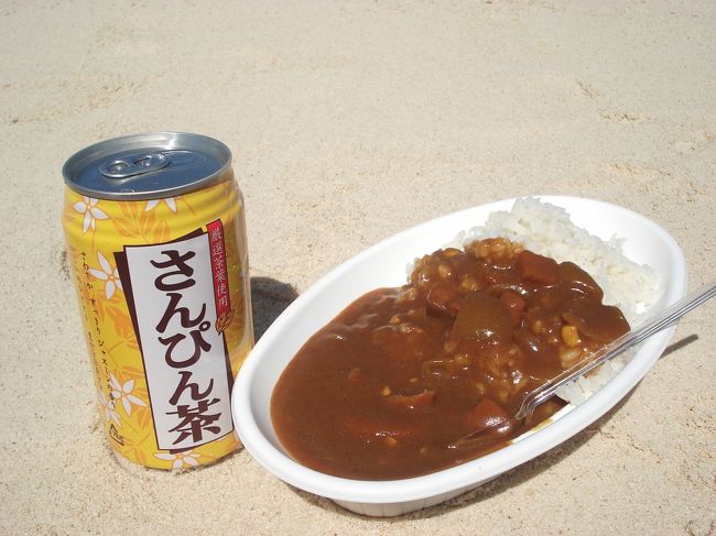 ランチはカレー。<br />若者な感じです。<br /><br />いっぱい泳いだ後だから、うまいんだ☆