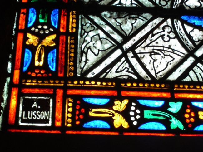 ステンドグラスのアップ