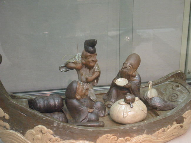 ♢江戸時代 唐子に布袋像 鉄製 置物 七福神 コレクション 骨董品
