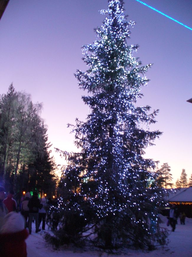 同じくサンタクロース村にて。<br />こんな素敵なツリーも飾ってあります。