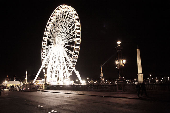 夜景を満喫したくてチュイルリー公園まで一直線に向かいました。揃踏みって感じでしょうか。
