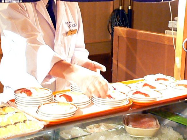 ネタは漬けまぐろ・イカ・玉子の３種でした