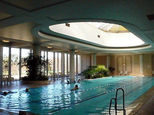 広くゆったりした温水プール