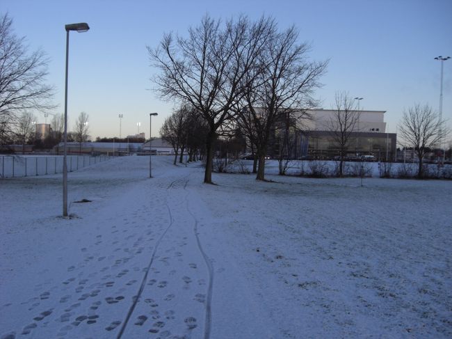 滞在中、雪が降った日の午後