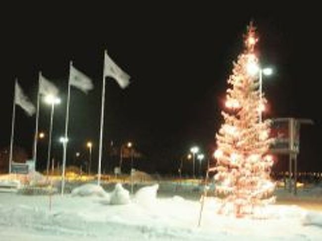 キルナ空港前のツリー