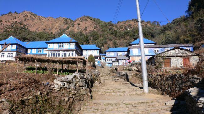 ゴレパニのゲストハウス群。<br />