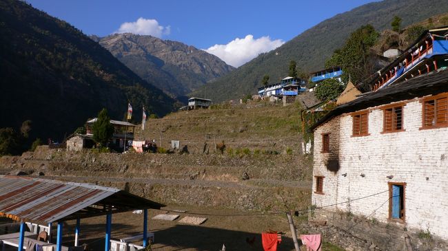  宿のテラスからの風景。 