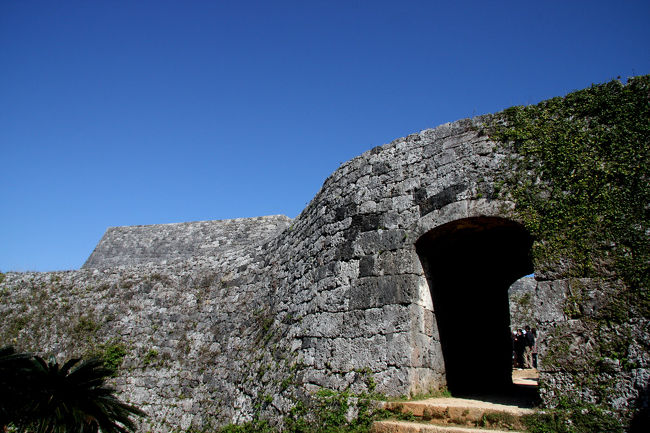 親戚をホテルで降ろし、観光へ<br />ホテルの近くにあった座喜味城跡へ寄りました<br /><br />ツアーのガイドさんの話をこっそり聞きながら見て回ったのですが<br />戦争の傷跡があり、改めて考えさせられました