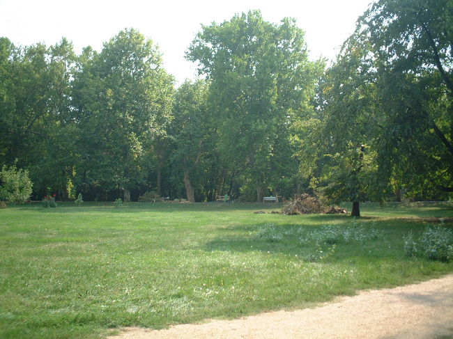 これが、川の向こう側にあった公園。<br />ホントに、のんびりとした昼下がり。<br />緑がたくさんなのよ。<br />ベンチに腰掛けて、小説を読んでました。