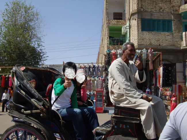 エドフの停泊所からは馬車でホルス神殿に向かいます。