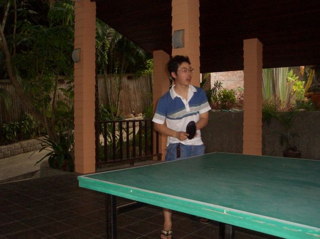 ホテル帰ってすこし卓球をしました。
