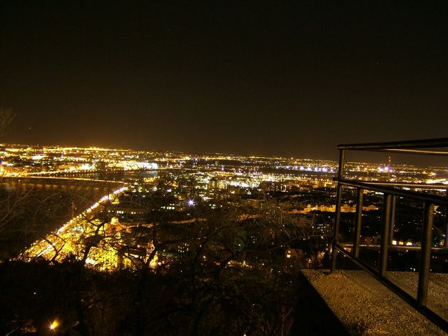 ゲッレールトの丘から夜景を堪能。<br />夜景がホントに素敵でした。