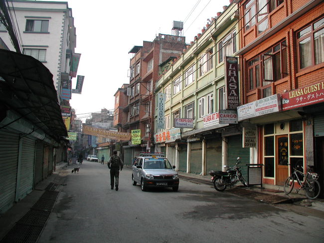 日中になると、さまざまな国籍の人が行き交うタメル地区。