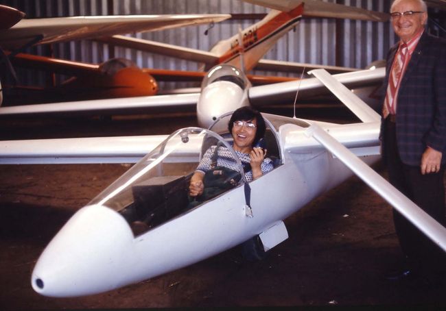 格納してあるグライダー