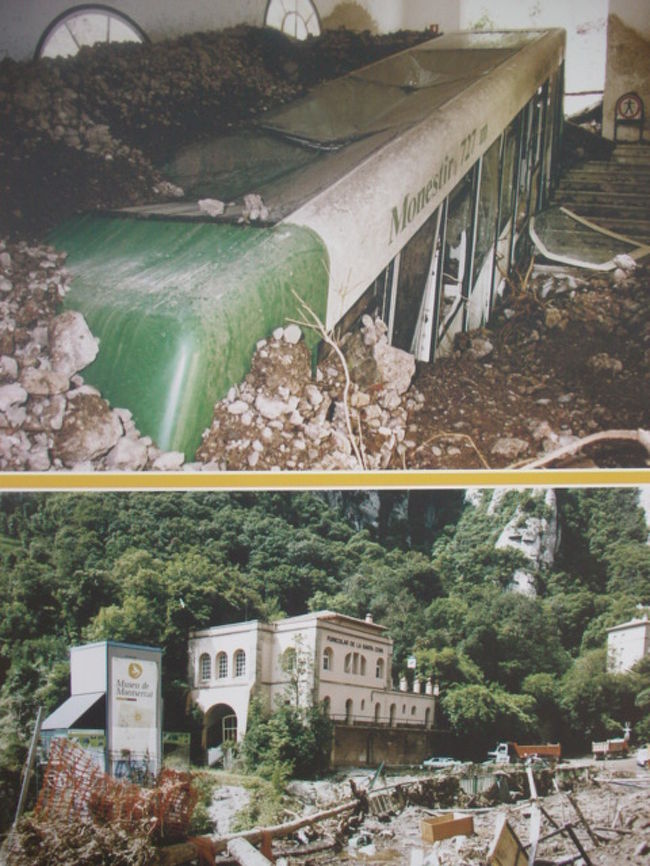 <br />モンセラット一帯の説明が書いてあった看板の一部。<br /><br />2000年に大規模な地すべりがあった模様。。<br />