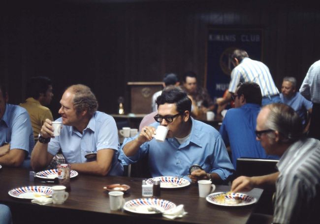 朝食ミーティングへ同行