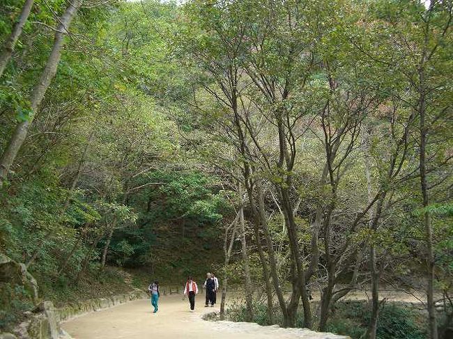 門をくぐって<br /><br /><br />門をくぐって中に入ると、平坦な整備されている道がずっと続きます。<br />木がたくさん生えている中を歩いてとても気持ちのよいところでした。<br /><br /><br />■Photolibrary<br />http://www.photolibrary.jp/img60/69_185113.html