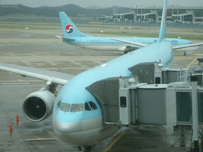 「いや〜。今回もあっちこっち行っちゃったネ！」<br />「暑かった・・。あんたと行くと、疲れるからヤダ。来年は北海道とか温泉とか、お母さんはのんびりできる所へ、行きたい・・」<br />「なに言ってるのー！コンジュやプヨ行きたいって言ったのはお母さんじゃーんっ」<br />「失敗した・・」<br /><br />空港のフードコートで、延々とひとり反省会をする、母５７歳。<br />文句のわりには、「コンジュの食堂は、良かった！美味しかった！地元の人が来ているところが、最高ねー」なんて食べながら、食の思い出に浸っています。<br /><br />「あんたも早くマンション買って、ワリカンじゃなくお母さんに海外旅行をプレゼントしてよ」<br /><br />おい、さっき国内旅行がイイっておっしゃったのは、だれでしたっけ？<br />しかも、さりげなくマンション買えなんて、いつもの無茶を織り込んでるし。<br /><br />「じゃあ、来年の夏はマンション買って中国へ行くかっ！」<br />「やあよ、中国なんて。あんたもひとりでそんな所フラフラしてると可愛くなくても、さらわれて売られるわよ」<br /><br />鬼か。<br />鬼が見えるぞ。<br /><br /><br /><br />