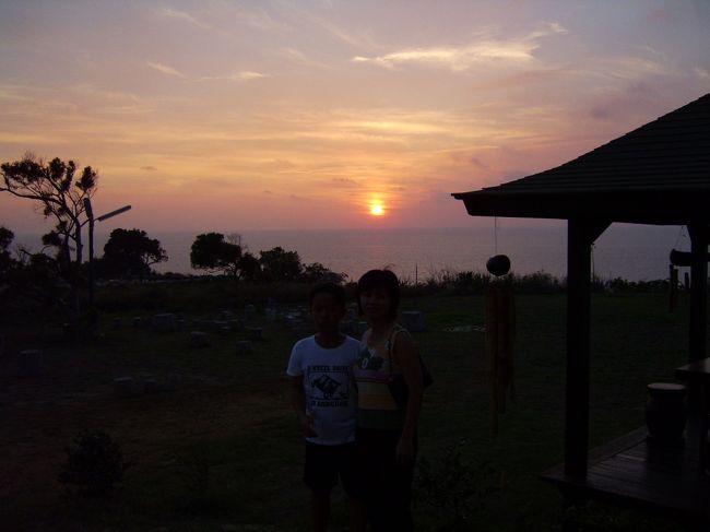 夕日<br />東は林園工業地帯の化学プラントが遠望されてそちらの空がどんよりした感じでした。