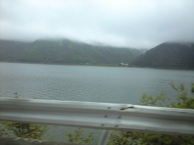 この辺りから雨が本降りになってきたので，西湖とやらは車の中から鑑賞。