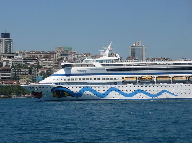 こちらも豪華客船の『ＡＩＤＡ』です。<br />船体にへび（？）の絵が描かれていて、かわゆい★