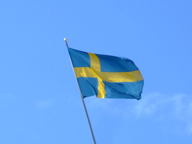 Sweden国旗も誇らしげです。