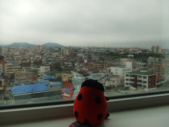 ホテルからの眺め。<br />ここは９階です。<br />ああ、どんより。。。
