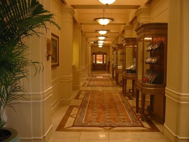 ペニンシュラの２階（現地では１階）の廊下。<br />ここをまっすぐ歩くとスプリングムーンがあります。