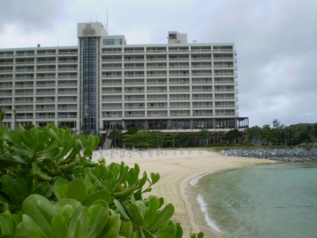 ホテルと海の位置。<br /><br />やはり植物が南国的！