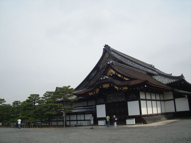 二の丸御殿。国宝です。中は撮影禁止。<br />外国人の団体さんも何組かいました。<br />ここは外しちゃいけないスポットだったのかな？<br /><br />中の欄間の彫刻は本当に見事でした。<br />早起きして良かった♪