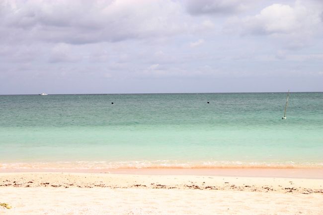 フィリピン沖の台風の影響で<br />少し雲が厚めでしたが、<br />それでも海のグラデーションは美しい・・・<br />目と心が癒されます。