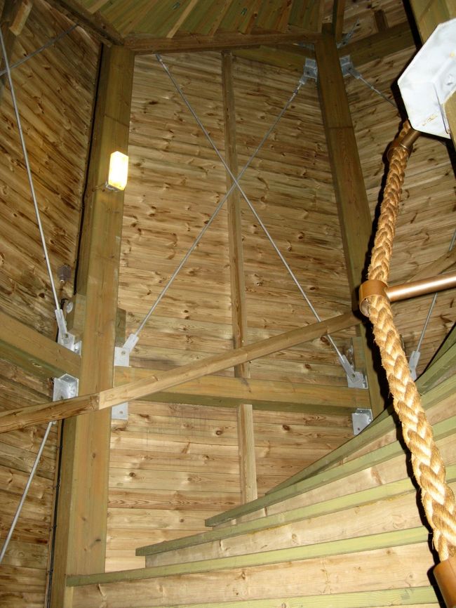 暗い階段を上がる．これはストロボ炊いた．