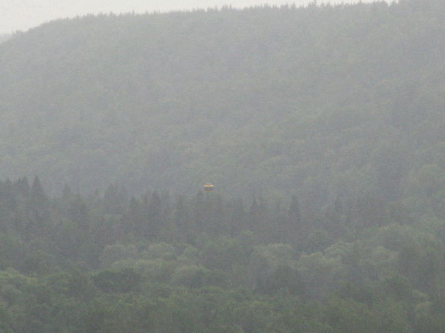 米粒のようにロープウェイがみえた！