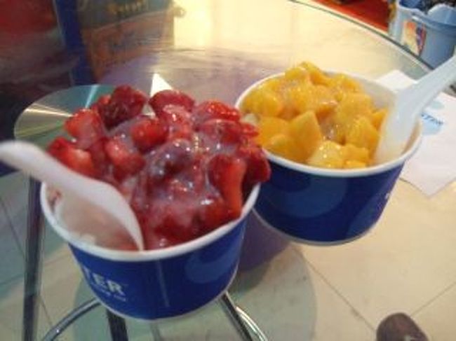 ご飯の後、カキ氷を食べました♪<br />とってもおいしかったのですが・・・・・。<br /><br />後から考えればこれがいけなかった・・・・。