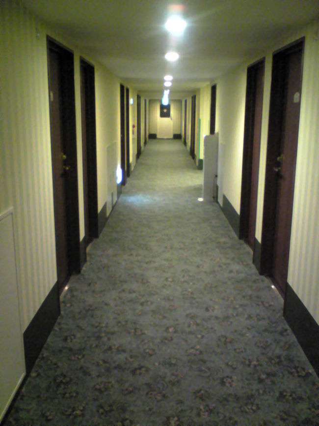 <br />　ホテルの廊下