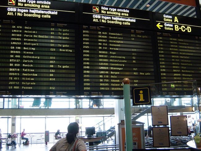 コペンハーゲン空港にて数時間過ごしました。ゆったりできるスペースもあって快適でした。