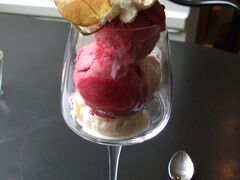 ノーベルディナーは無理ですが、これなら！ノーベル賞ミュージアムのカフェで食べられる、ノーベルアイスです。ほうずきものってて、とても美味しかったです！