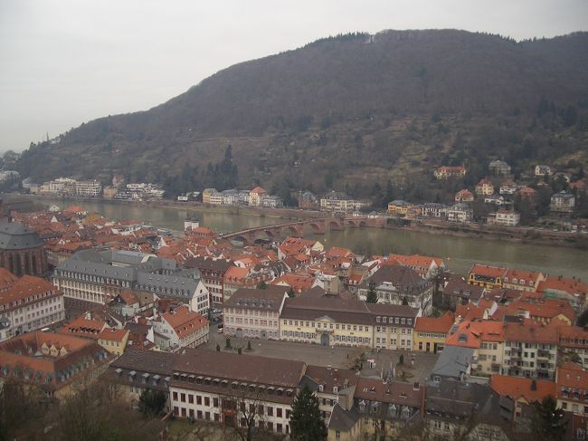 城の上から見下ろす赤い街並みは圧巻！