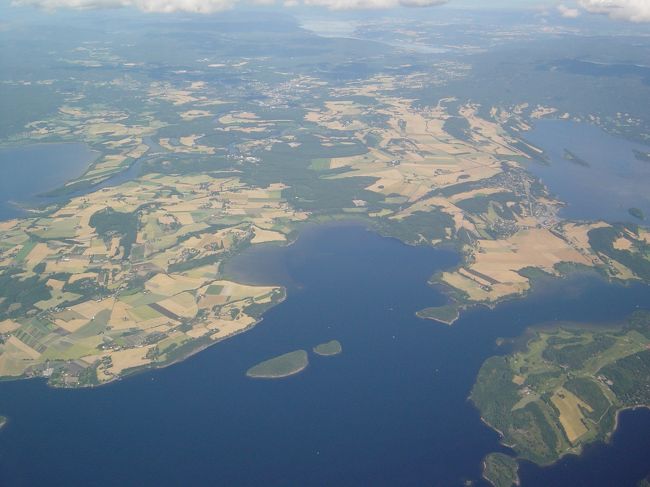 ベルゲン発の飛行機から撮った写真