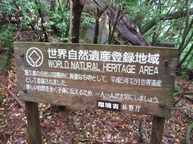 屋久島全体が世界遺産というわけではありません。<br />この看板があるところからです！