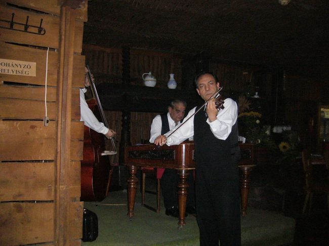 約３時間半後、３カ国目のハンガリーに到着！<br /><br />夕飯へ。<br />ここでも生演奏付きでした。<br /><br />