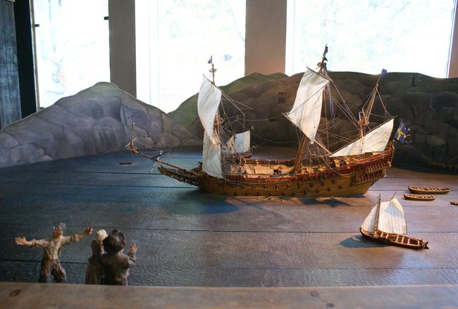 ヴァーサ号は模型のこの位置で沈没したのです。