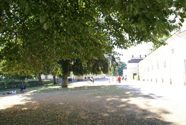 今日の気温はいったい何度でしょう？<br />とても北欧の気候とは思えない暑さ。<br />（後で30度だったことが分かる。）<br /><br />でも、緑の木々は黄色くなりかけた葉がチラホラ目立つ。<br />この後一気に秋になるのでしょうか？