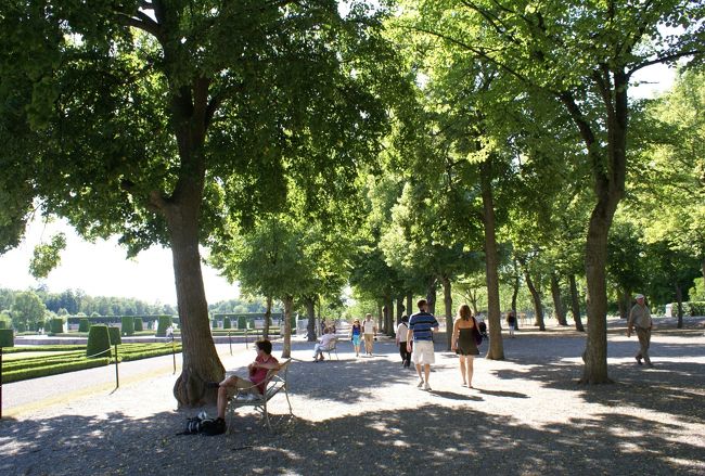 なるべく木陰を選んで歩く。