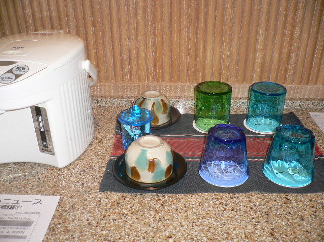 グラスも琉球ガラスを使用。<br /><br />