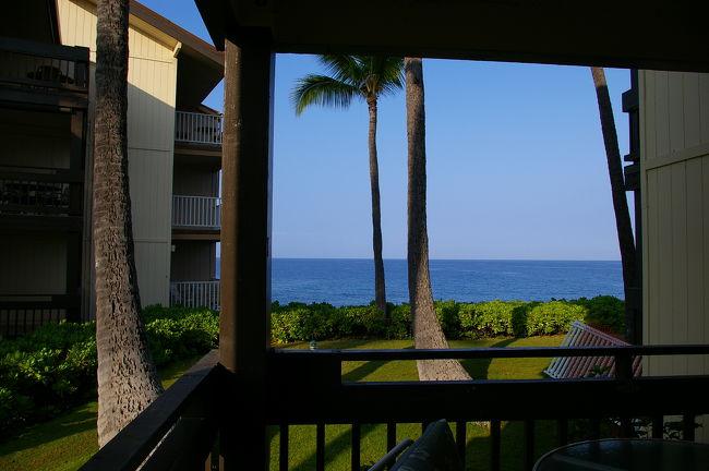 朝のコンドミニアムからみる海の景色<br />波の音が心地よい目覚めを。