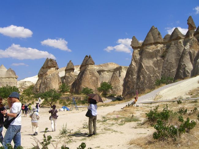 その合間に「絨毯や」さんに、放り込まれましたさ。<br />そこの社長が、まぁーー！びっくりするほどよくしゃべる！日本語でww。それも、うまいっ！おもしろい！！「ワタシ、トルコのヨシモトにイマシタ」はいはい、あんたならそーかもしれないよww。<br />絨毯についての結構長い説明が終わって、さて次は個人攻撃だ！<br />「ナニ色が好キデスガ？」「ドンナモノヲ、探シテマスカ？」「赤がいいかなー」「玄関マットか、もっと大きなやつ」正直に答えた私って、やっぱおバカよねww。<br />なんとっ！別室に連れて行かれましたよ。うちだけ！これも「拉致られた」と言うべき？ww<br />そんで、絨毯を見せてくれるんだ。当たり前だけど。そこで、冷たく「いらない」といえばよかったんだ・・・。けど、すっごーーいかわいい花柄の、きれいな色とりどりの絨毯を、見せてくれるんだもんー・・・。つい「ｷｬ━━━━(ﾟ∀ﾟ)━━━━!!」と言っちまったのさっ！<br />・・・はい、お買い上げでございます。価格までは申しますまい・・。「求む寄付！」ということで・・・。